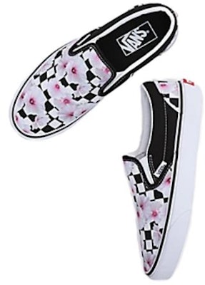 Vans Classic Slip-On 'Hibiscus Floral Checkerboard' VN0A5JLXBM8 Shop Vans Classic Slip-On 'Hibiscus Floral Checkerboard' VN0A5JLXBM8