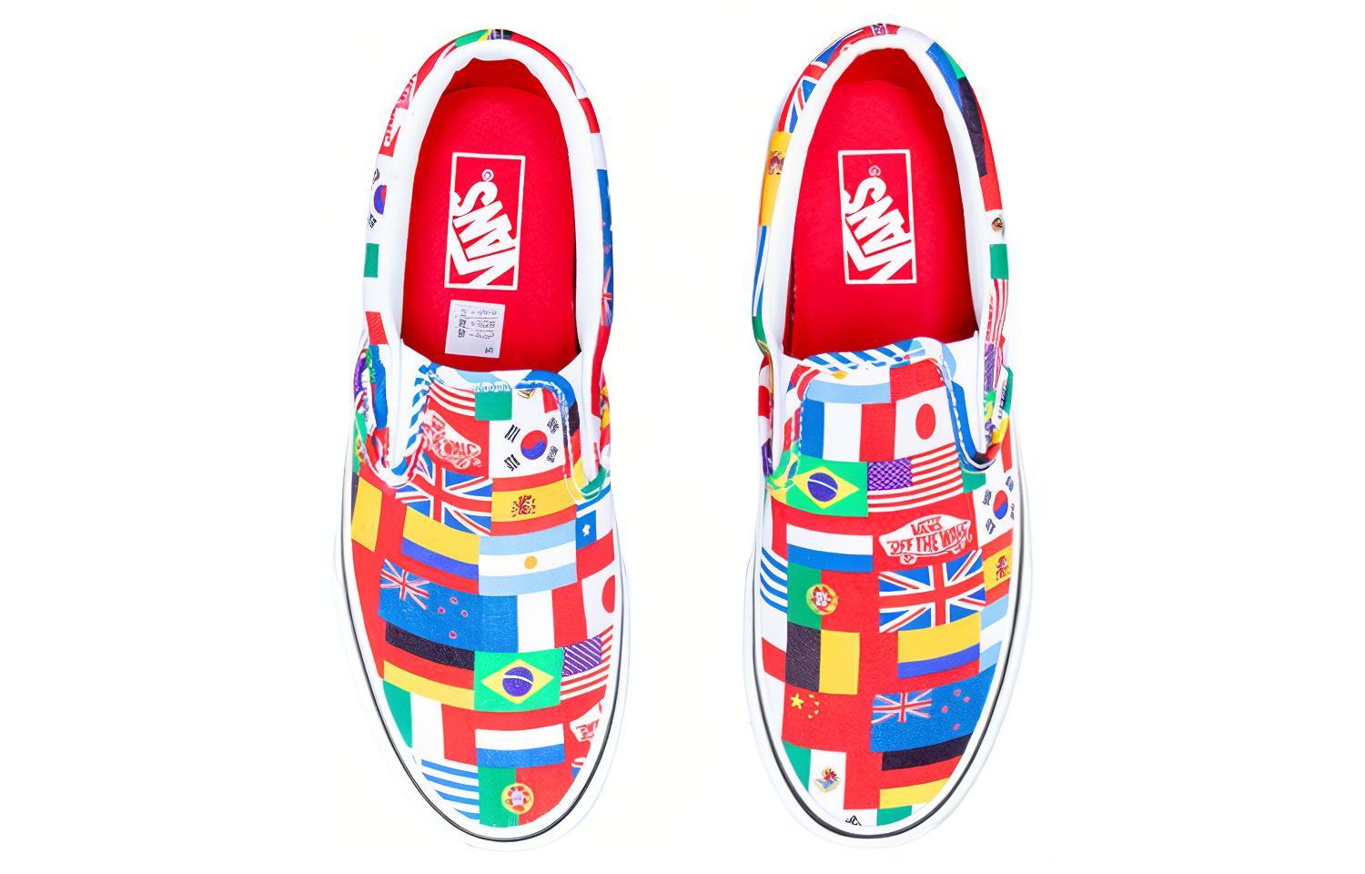 Shop Vans Classic Slip-On 'Bendera Internasional' VN0A38F7RX0