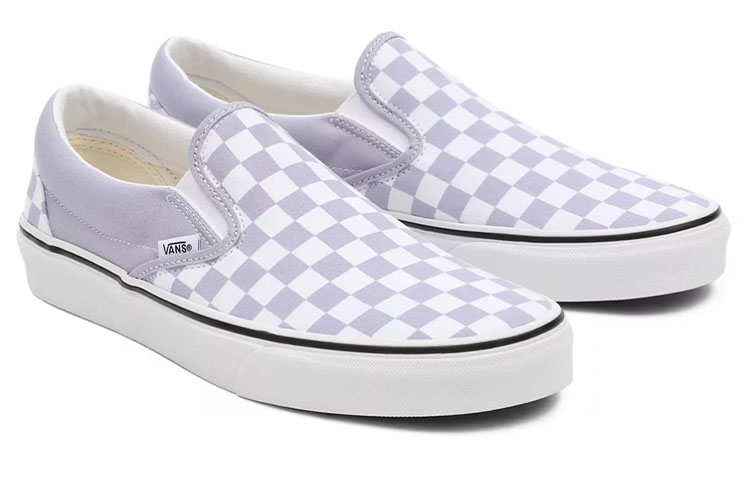 Lookbook Vans 经典套脚鞋 '悠然薰衣草棋盘格' VN000XG8ARV