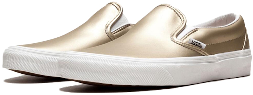 Vans クラシックスリッポン ゴールドメタリック (Vans Kurashikkusurippon Gōrudo Metarikku) VN0A38F7Q8E Order Vans クラシックスリッポン ゴールドメタリック (Vans Kurashikkusurippon Gōrudo Metarikku) VN0A38F7Q8E