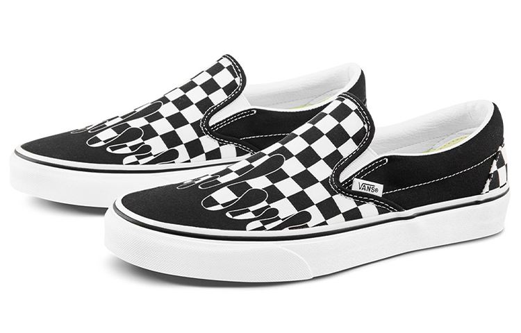 Order バンズ クラシックスリッポン "ペイントドリップチェッカー" VN0A5AO86UP