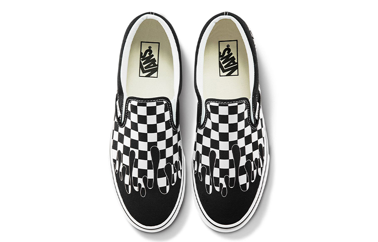 Lookbook バンズ クラシックスリッポン "ペイントドリップチェッカー" VN0A5AO86UP