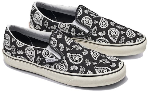 Vans Slip-On Klasik 'Primavera Paisley - Hitam' VN0009Q7BMA Lookbook Vans Slip-On Klasik 'Primavera Paisley - Hitam' VN0009Q7BMA