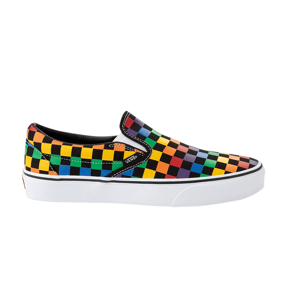 Vans Classic Slip-On &#x27;Rainbow Checkerboard - Black&#x27; VN0A5AO82J2