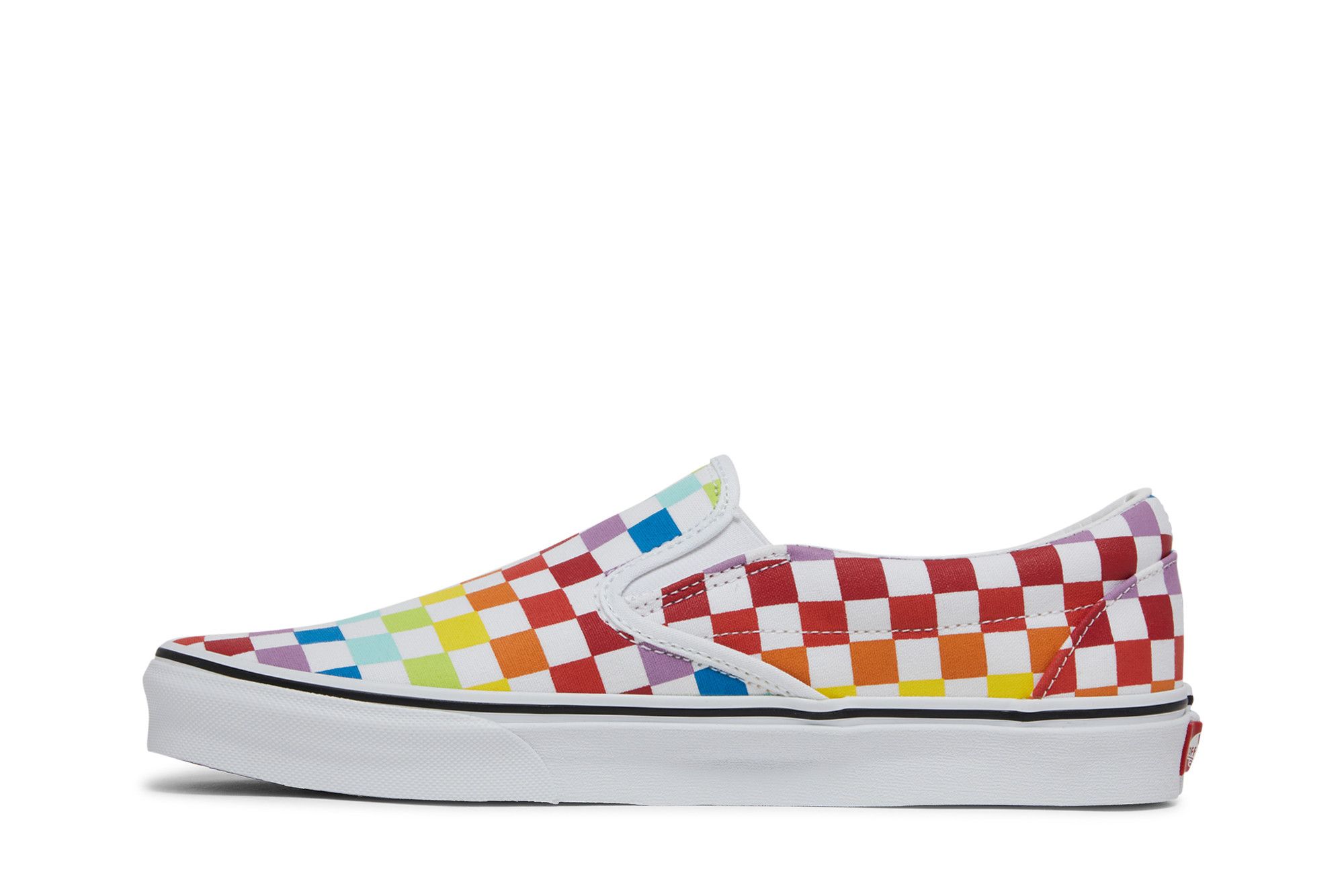 Shop Vans Classic Slip-On 'Rainbow Checkerboard' VN0A3UT7U09