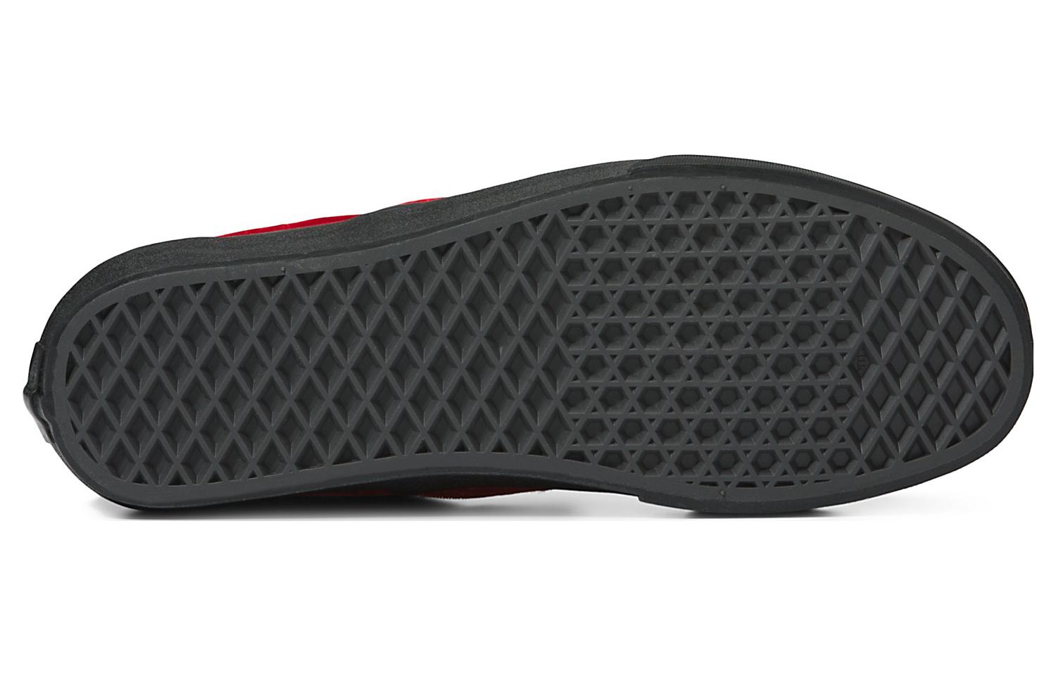 Shop Vans 滑入式經典款 潮流休閒 防滑耐磨 低筒 滑板鞋 男女同款 紅黑