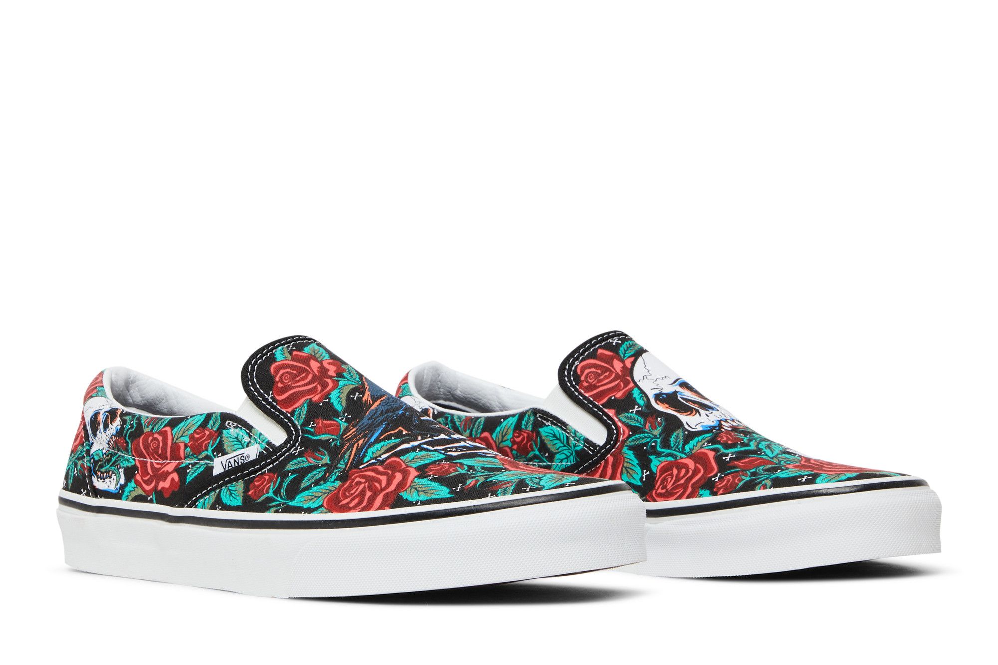 Cheap Vans Classic Slip-On 'Calaveras y Rosas' VN0A7Q5D6BT