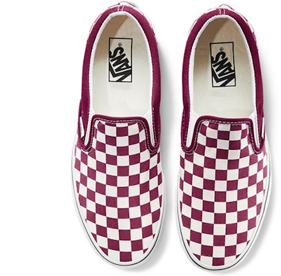 Vans经典款一脚蹬‘酒红棋盘格’ VN0A38F7VLW Shop Vans经典款一脚蹬‘酒红棋盘格’ VN0A38F7VLW