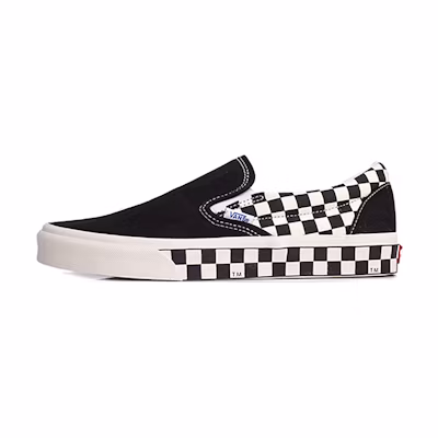 Vans Classic Slip-On 'Sidewall Check - Black'