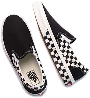 Vans Classic Slip-On 'Sidewall Check - Hitam' VN0A38F7RA9 Shop Vans Classic Slip-On 'Sidewall Check - Hitam' VN0A38F7RA9
