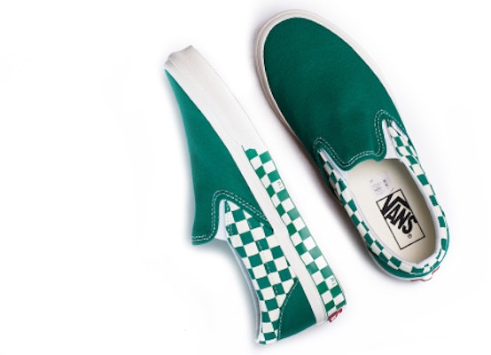 Vans Classic Slip-On 'Sidewall Check - Ultramarine Green' VN0A38F7RA7 Shop Vans Classic Slip-On 'Sidewall Check - Ultramarine Green' VN0A38F7RA7