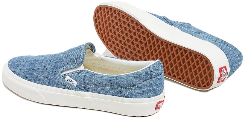 Vans Classic Slip-On 'Denim Azul con Hilos' VN0009Q7Y6Z Shop Vans Classic Slip-On 'Denim Azul con Hilos' VN0009Q7Y6Z