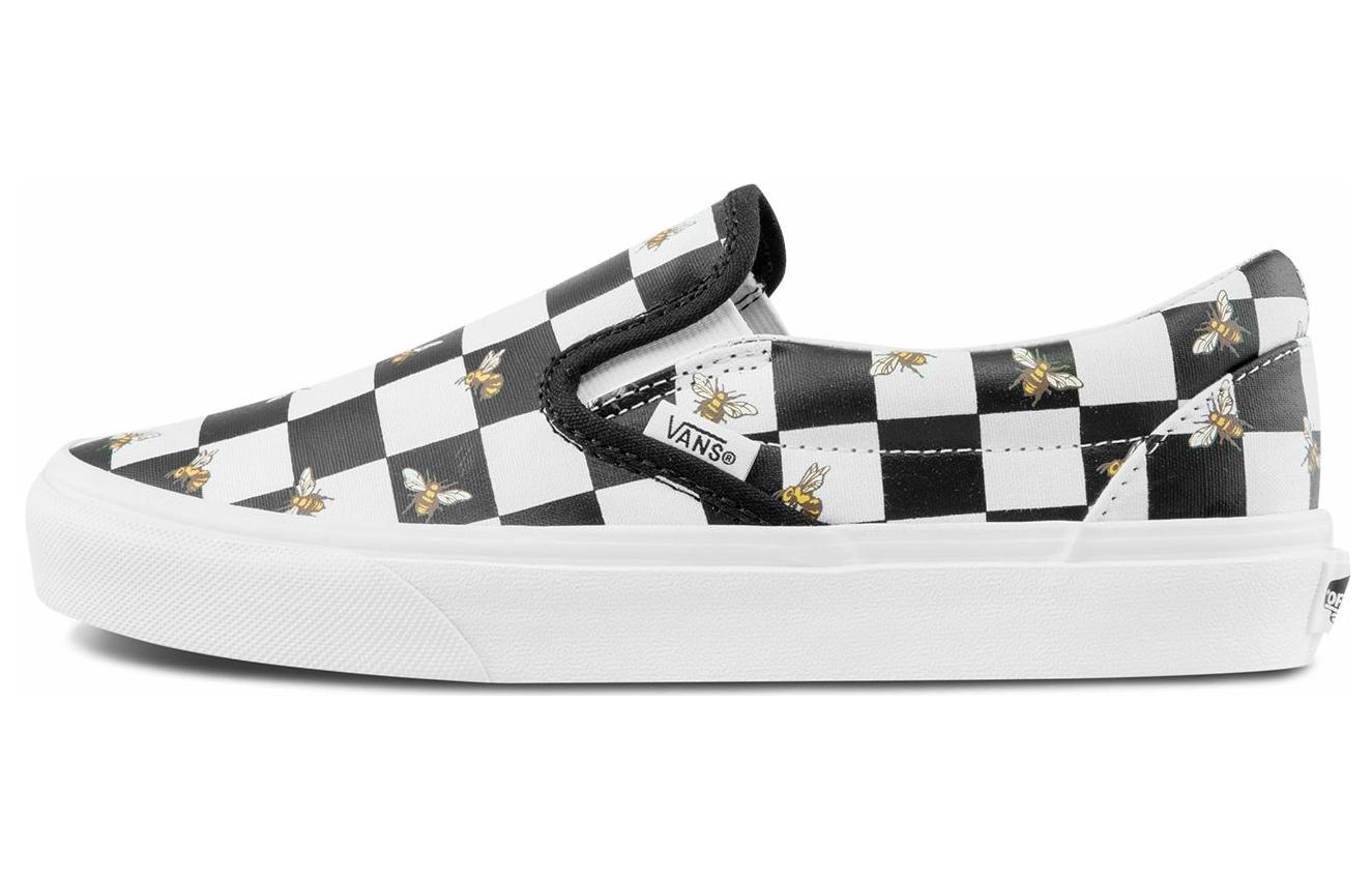 Buy Vans 滑入式 帆布 蜜蜂棋盤格 一腳踏 低筒 滑板鞋 男女皆宜 黑白