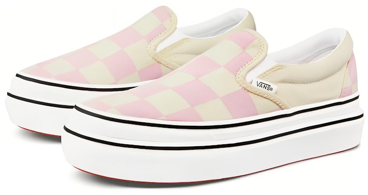 Vans Classic Slip-On ComfyCush 'Big Classics Checker - Blushing Bride' Lelaki. VN0A4U1FXT5 Lookbook Vans Classic Slip-On ComfyCush 'Big Classics Checker - Blushing Bride' Lelaki. VN0A4U1FXT5