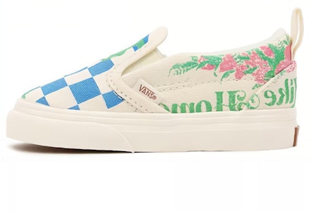 幼童 Vans Classic Slip-On Eco Theory 魔鬼氈 低帮休閒鞋 白藍綠 棋盤格 Buy 幼童 Vans Classic Slip-On Eco Theory 魔鬼氈 低帮休閒鞋 白藍綠 棋盤格