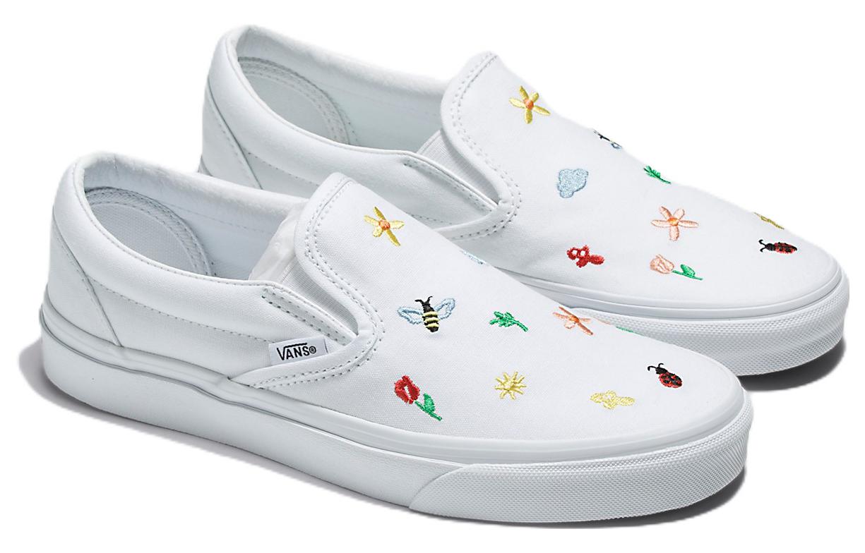 Vans Classic Slip-On Garden Party Shoe 'White' 圖 2