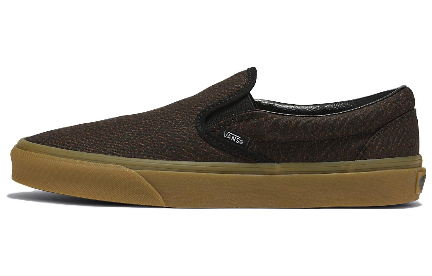 Vans Classic Slip-On Herringbone Shoes 'Black Tan' VN000BVZYS8