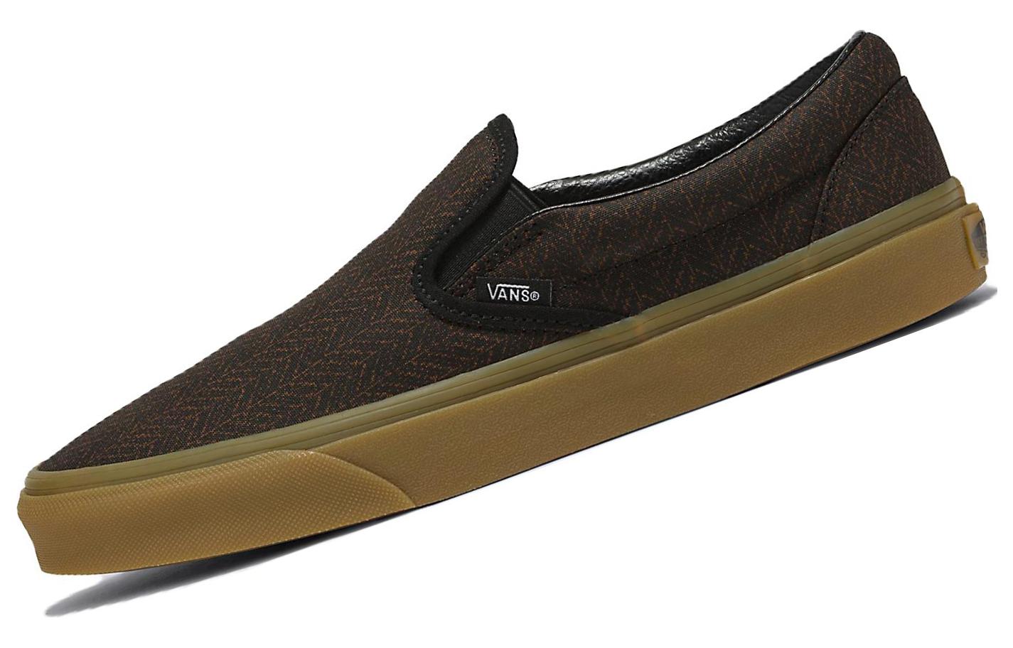 Order Vans经典人字纹黑色米褐色懒人鞋 VN000BVZYS8