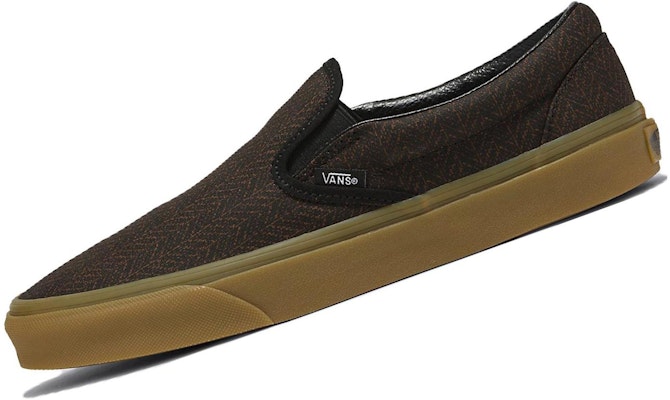 Vans Classic Slip-On Herringbone Shoes 'Black Tan' VN000BVZYS8 Order Vans Classic Slip-On Herringbone Shoes 'Black Tan' VN000BVZYS8