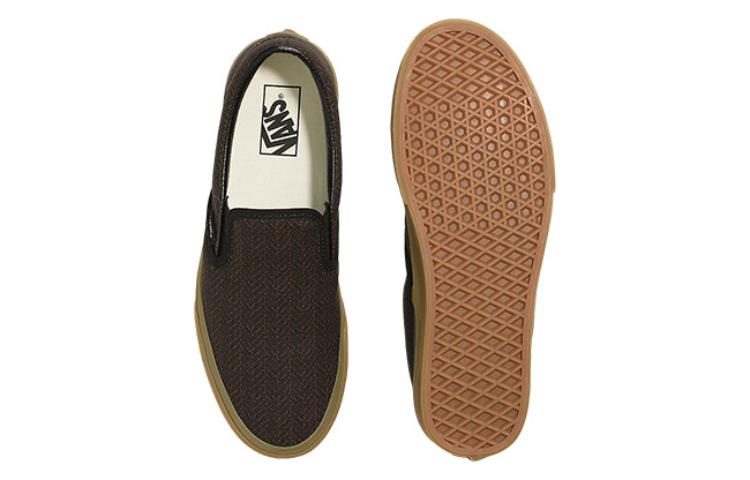 Purchase Vans经典人字纹黑色米褐色懒人鞋 VN000BVZYS8