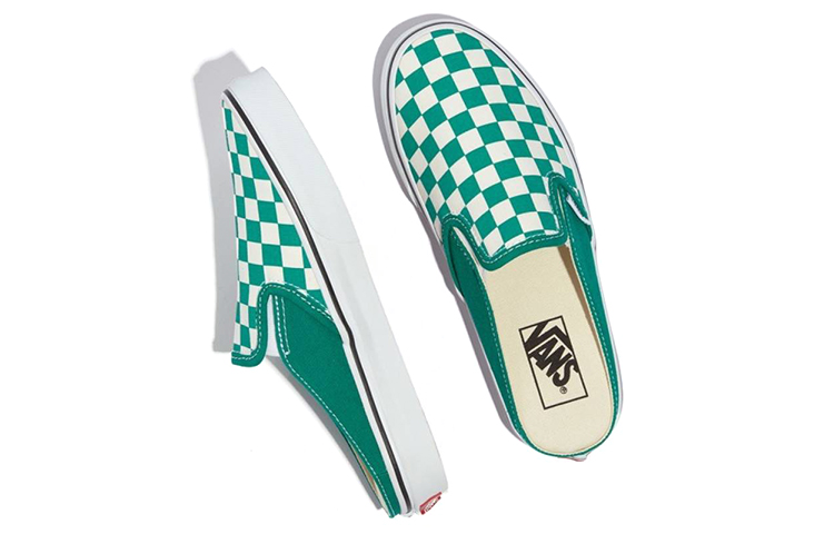 Shop Vans Classic Slip-On Mule 'Green White' VN0A4P3U06B