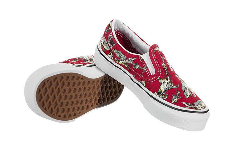 Vans Classic Slip-On Non-Slip Breathable Low Tops Casual Skateboarding Shoes Red 圖 6