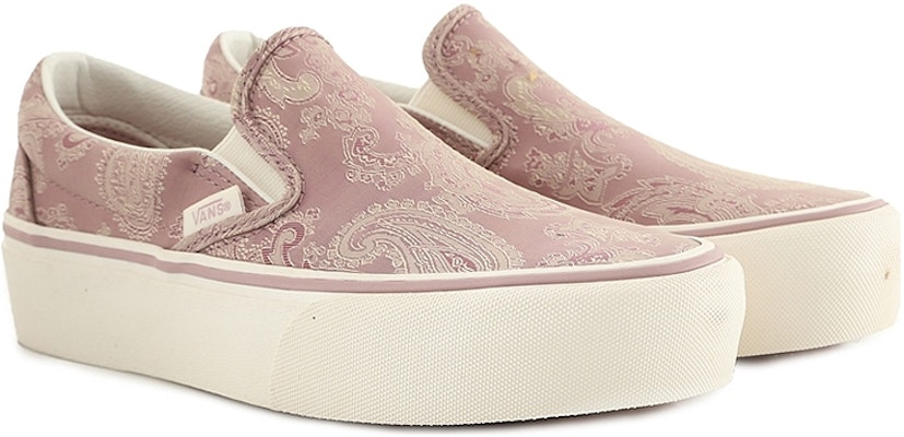 Vans Classic Slip-On Platform 'Satin Paisley - Mauve' - Sepatu Wanita Platform Mauve VN00018EU82 Lookbook Vans Classic Slip-On Platform 'Satin Paisley - Mauve' - Sepatu Wanita Platform Mauve VN00018EU82