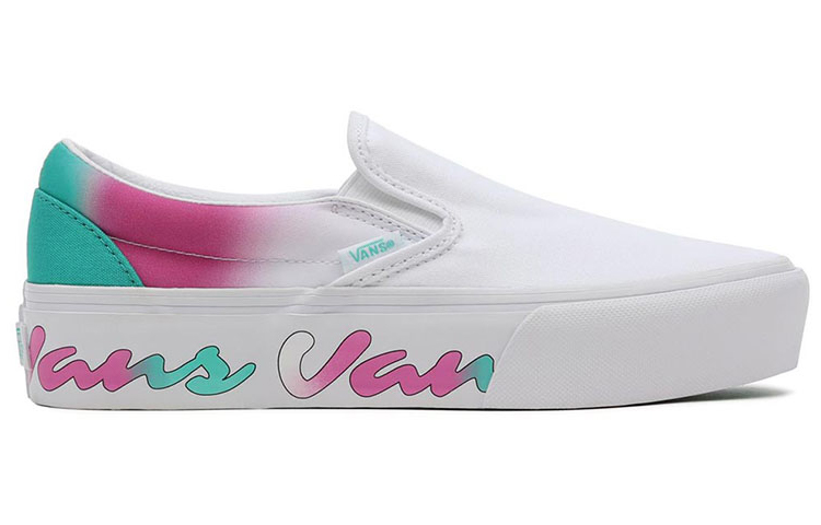 Order Vans Classic Slip-On Platform ''Wit Groen Paars'' VN0A5KXBB0X