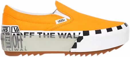 Vans Classic Slip-On Stacked 'Logo Stack - Bright Marigold' VN0A4TZV1LC Vans Classic Slip-On Stacked 'Logo Stack - Bright Marigold' VN0A4TZV1LC