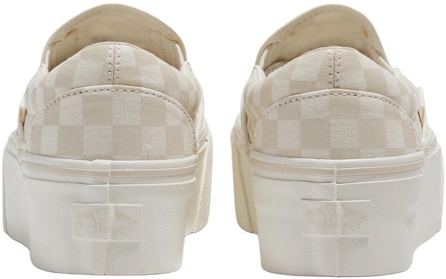 Vans Classic Slip-On Stackform 'Checkerboard - Turtledove Beige' VN000CN1R2S Shop Vans Classic Slip-On Stackform 'Checkerboard - Turtledove Beige' VN000CN1R2S