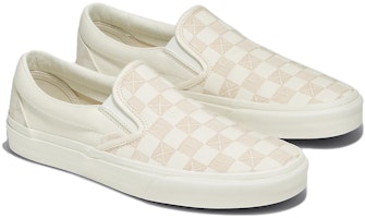 Vans Classic Slip-On Stitch Checkerboard 'Beige' Pria Beige Putih Coklat Hitam VN000BVZCDA Order Vans Classic Slip-On Stitch Checkerboard 'Beige' Pria Beige Putih Coklat Hitam VN000BVZCDA