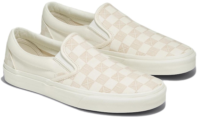 Vans Classic Slip-On Stitch Checkerboard 'Beige' VN000BVZCDA Order Vans Classic Slip-On Stitch Checkerboard 'Beige' VN000BVZCDA