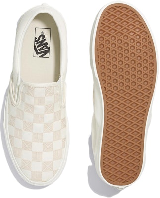 Vans Classic Slip-On Stitch Checkerboard 'Beige' VN000BVZCDA Shop Vans Classic Slip-On Stitch Checkerboard 'Beige' VN000BVZCDA