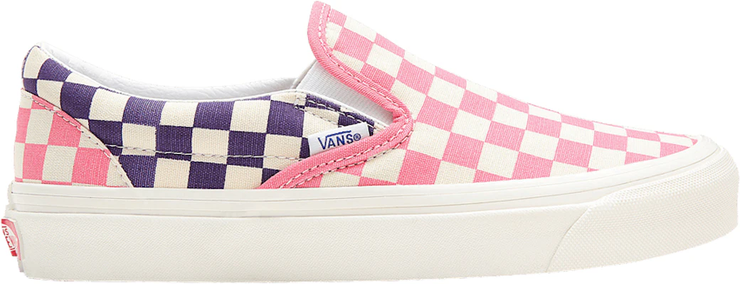 Purple and 2025 pink checkered vans