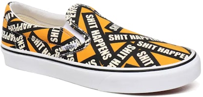 Vans Shit Happens Classic Slip-On Oranye VN0A4U38WTX Shop Vans Shit Happens Classic Slip-On Oranye VN0A4U38WTX