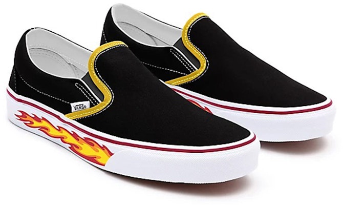 Vans Custom Slip-on Hitam Motif Api VN0A3CST035 Lookbook Vans Custom Slip-on Hitam Motif Api VN0A3CST035