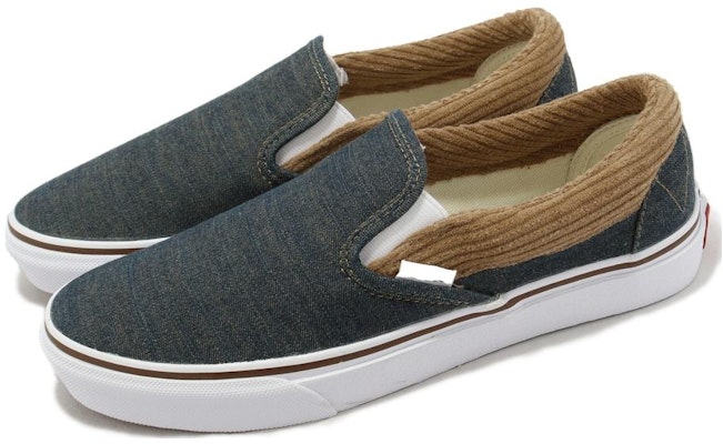 Vans Remix Slip-on Denim Corduroy 'Biru Coklat' 6290700002 Lookbook Vans Remix Slip-on Denim Corduroy 'Biru Coklat' 6290700002