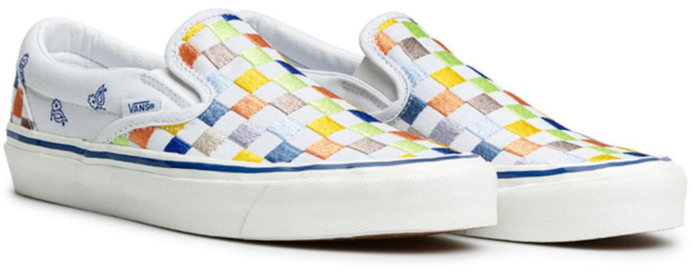 Vans 低帮休闲滑板鞋 男女白蓝多色 '白黄蓝' VN0A5KX8AVZ Order Vans 低帮休闲滑板鞋 男女白蓝多色 '白黄蓝' VN0A5KX8AVZ