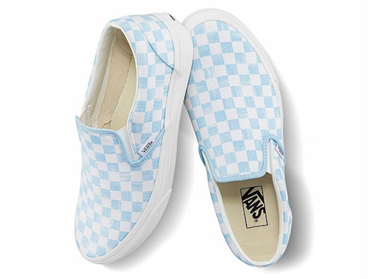 Vans Classic Slip-On 'Blue White' VN0A7VCFYRQ Shop Vans Classic Slip-On 'Blue White' VN0A7VCFYRQ