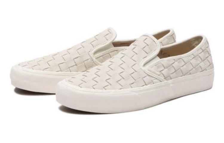 Vans Leather Weave Slip-On VR3 SF 'Marshmallow' 圖 3
