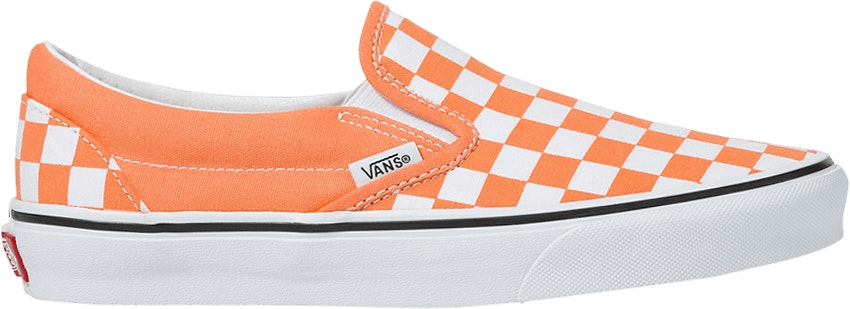 Checkerboard orange best sale vans