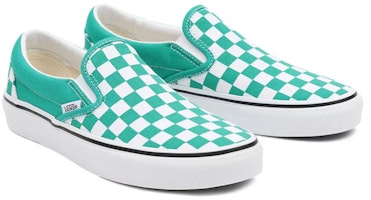 Vans 滑入式 棋盤格 休閒 低筒 滑板鞋 男女款 綠白 Lookbook Vans 滑入式 棋盤格 休閒 低筒 滑板鞋 男女款 綠白