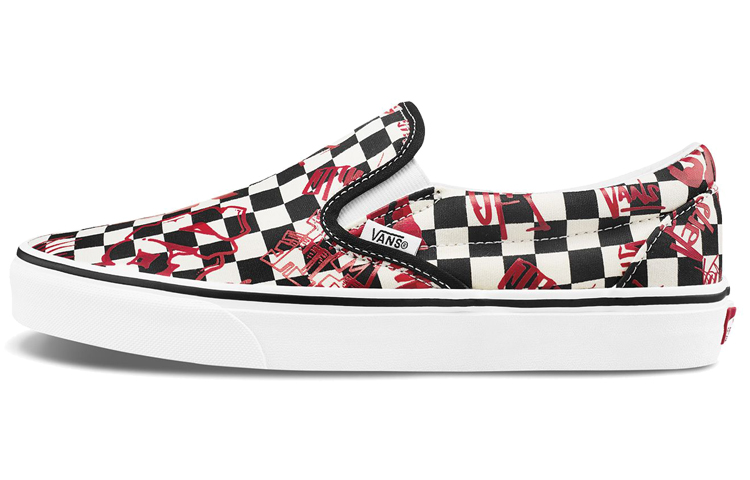 Buy Vans Kasut Slip-On Klasik 'Hitam Putih Merah' VN0A4BV31IW