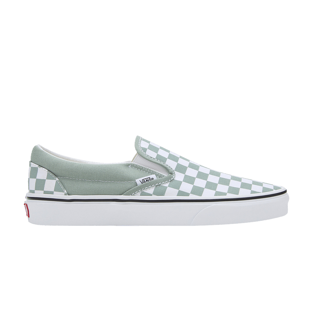 sage green slip on vans