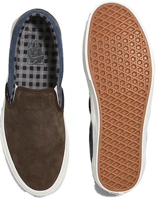 Kasut Vans Classic Slip-On Suede Babi 'Plaid Coklat Navy'. VN000BVZBF1 Shop Kasut Vans Classic Slip-On Suede Babi 'Plaid Coklat Navy'. VN000BVZBF1