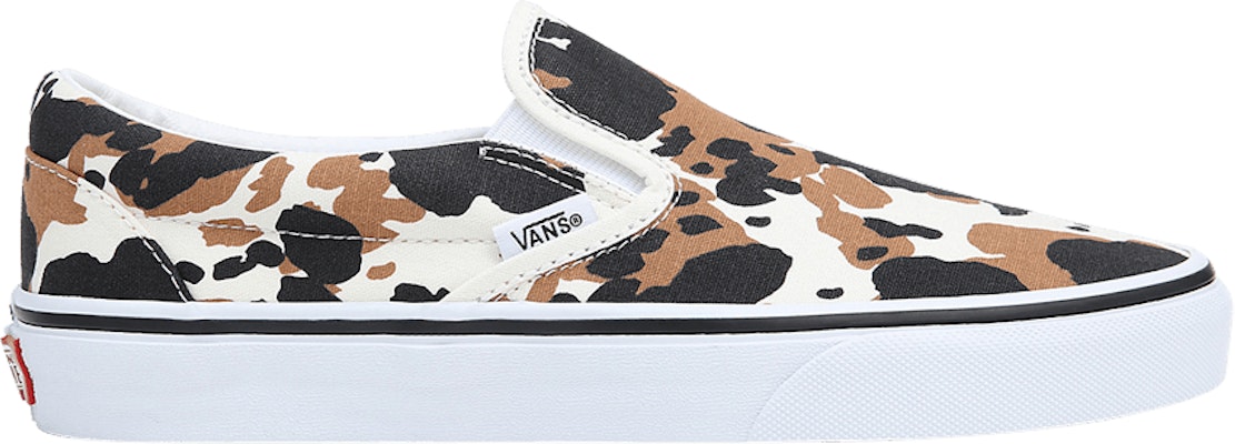 Vans cow print clearance slip on