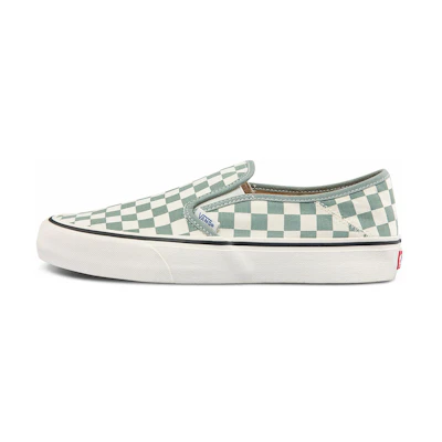 Vans Slip-on Low Tops Casual Skateboarding Shoes Unisex Green White