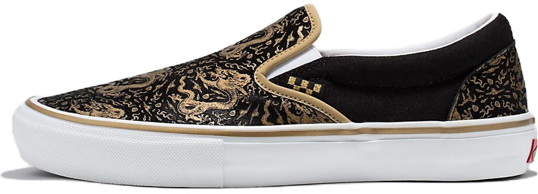 Vans classic sales slip on gold