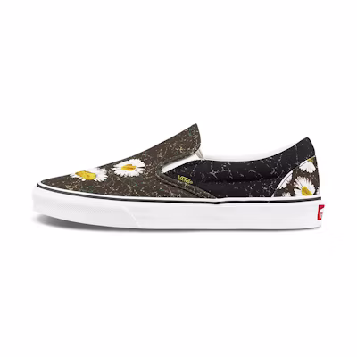 Vans Slip-On Low-Top Canvas Shoes Black/Green