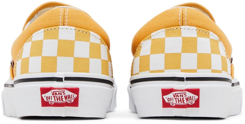 Vans Classic Slip On 'Ochre Checkerboard' Catur Oker VN0A38F7QCP Details for Vans Classic Slip On 'Ochre Checkerboard' Catur Oker VN0A38F7QCP